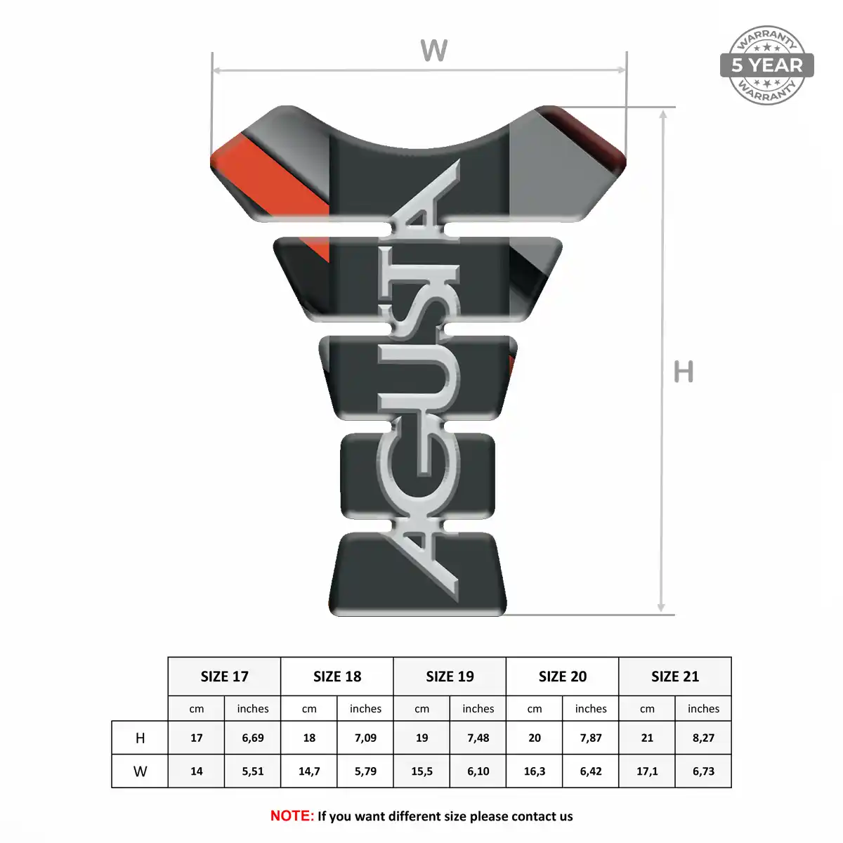 Agusta Tank Guard Fuse Motorcycle Signature Grade