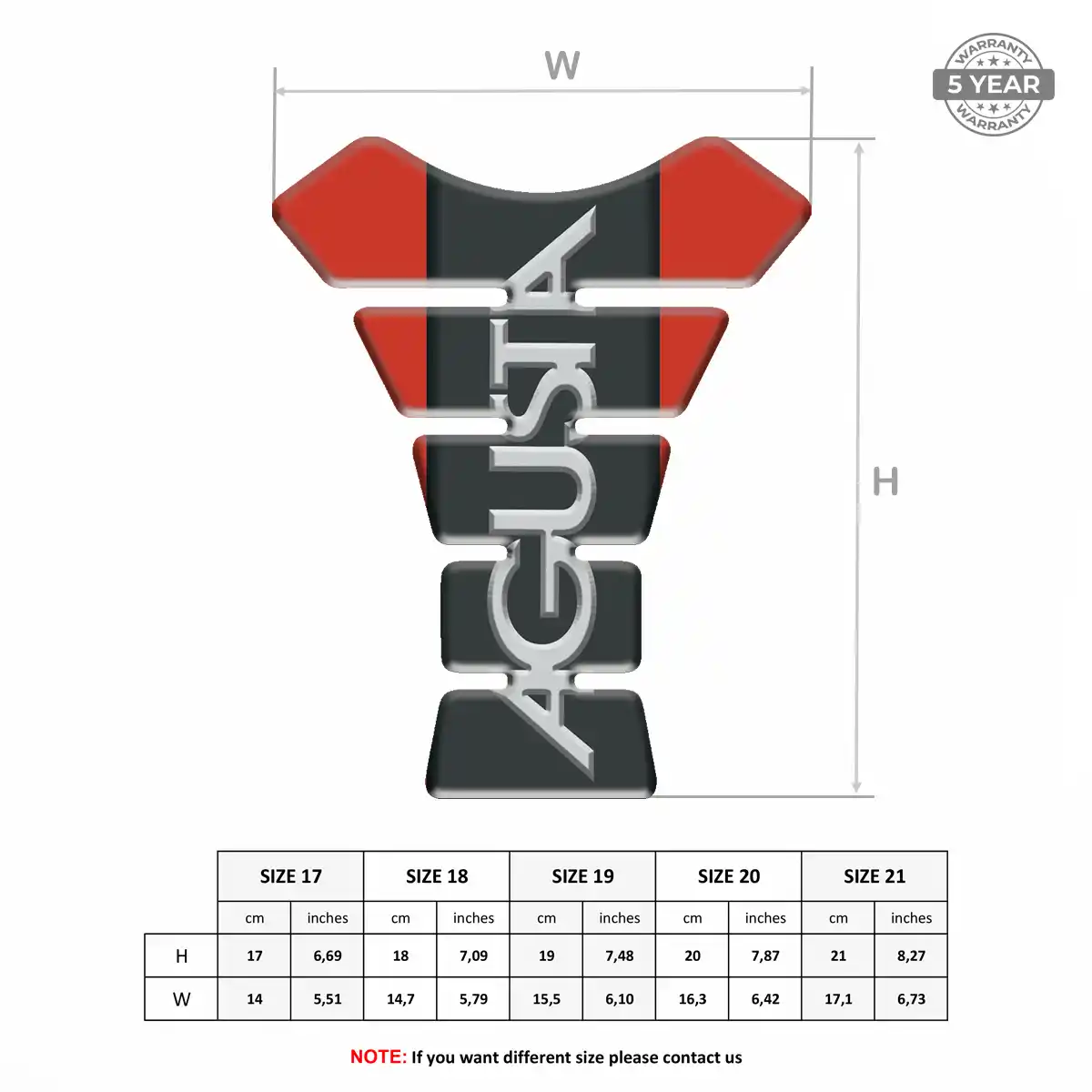 Agusta Tank Guard Motorcycle Elite Finish