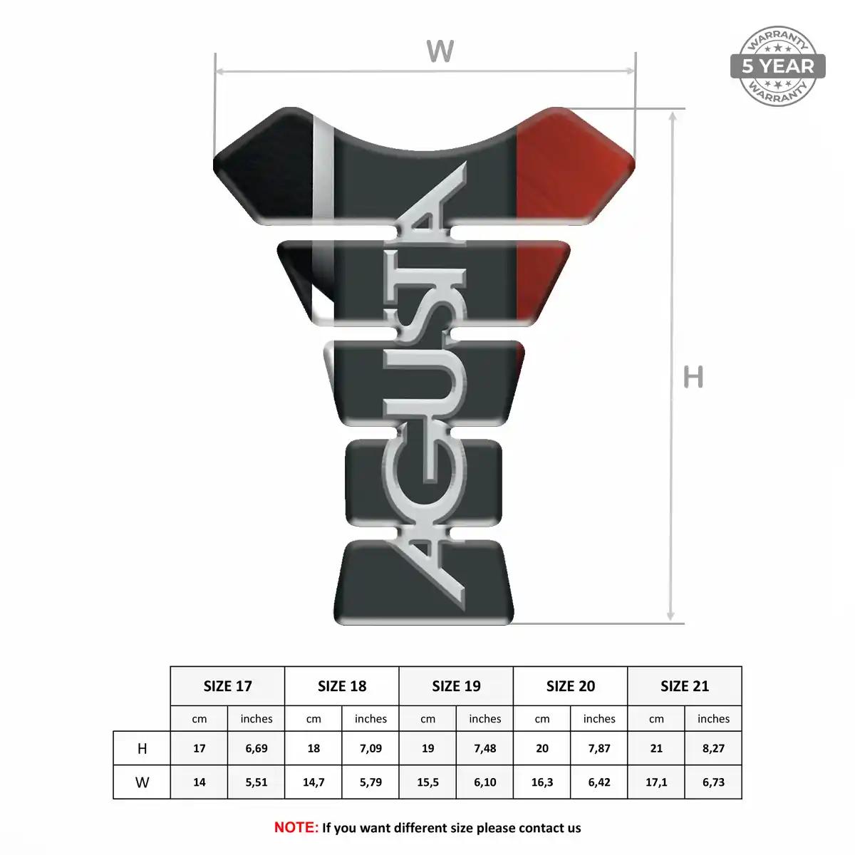 Agusta Tank Guard Pad Motorbike Superior Craft