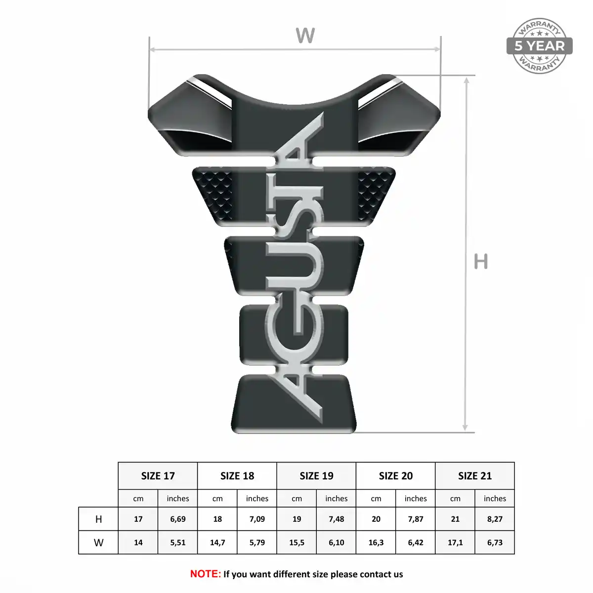 Agusta Tank Guard Pad Motorcycle Refined Design