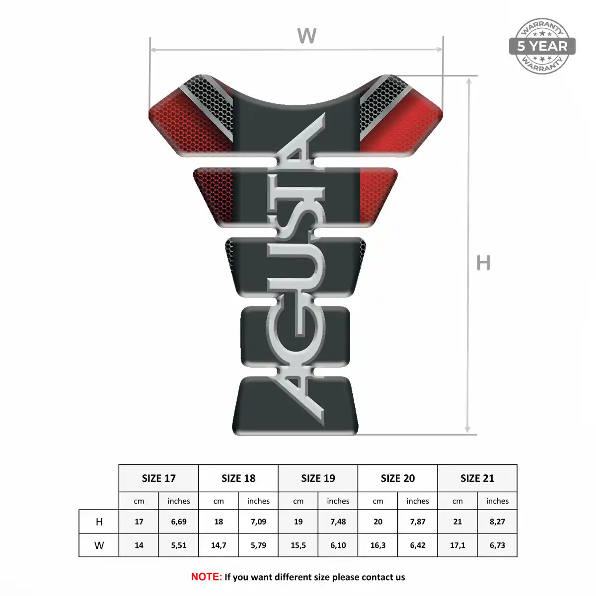 Agusta Tank Guard Pad Signature Grade