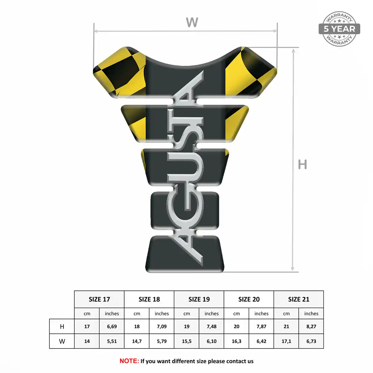 Agusta Tank Guard Pads Motorbike Elite Finish