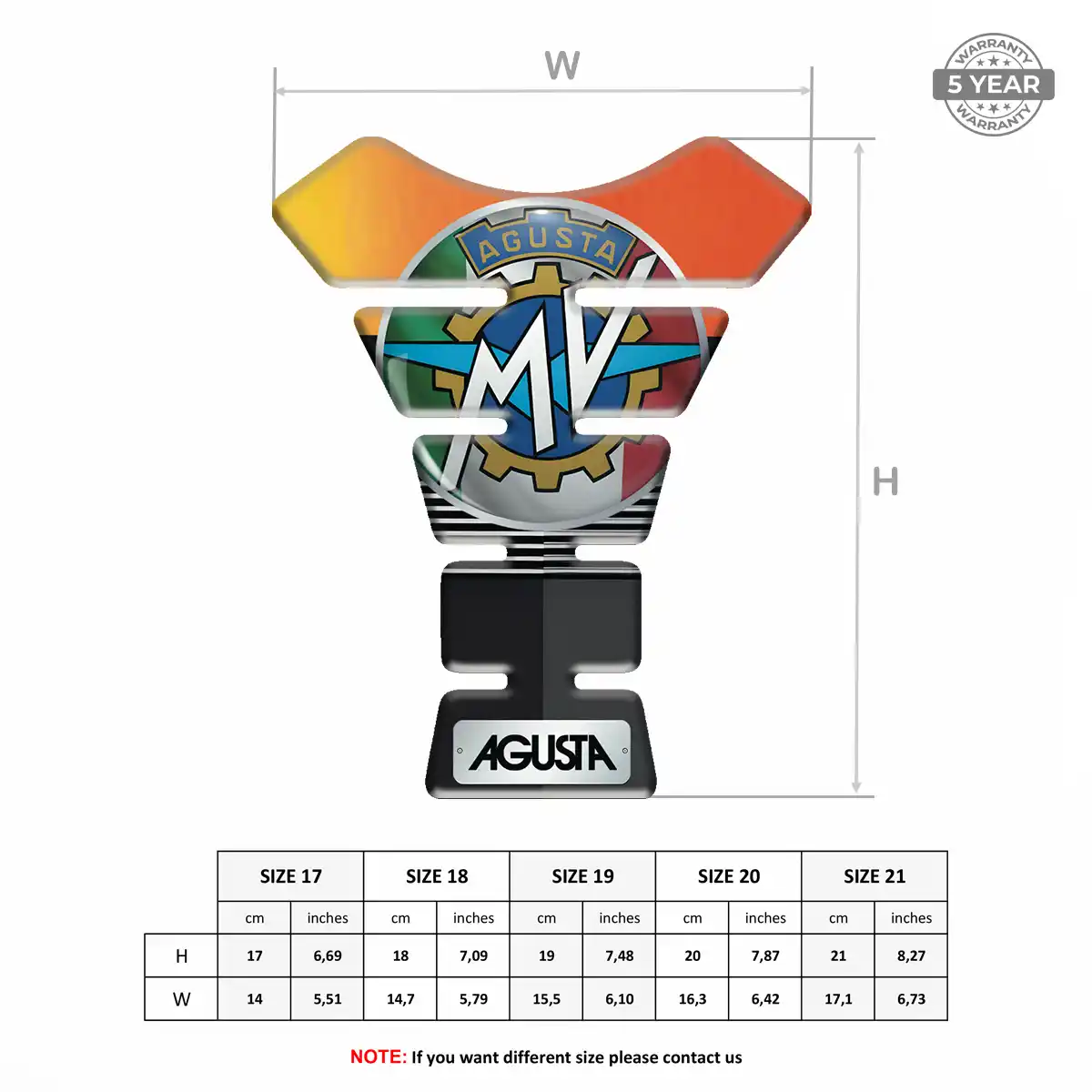 Agusta Tank Guard Pads Motorbike Refined Design