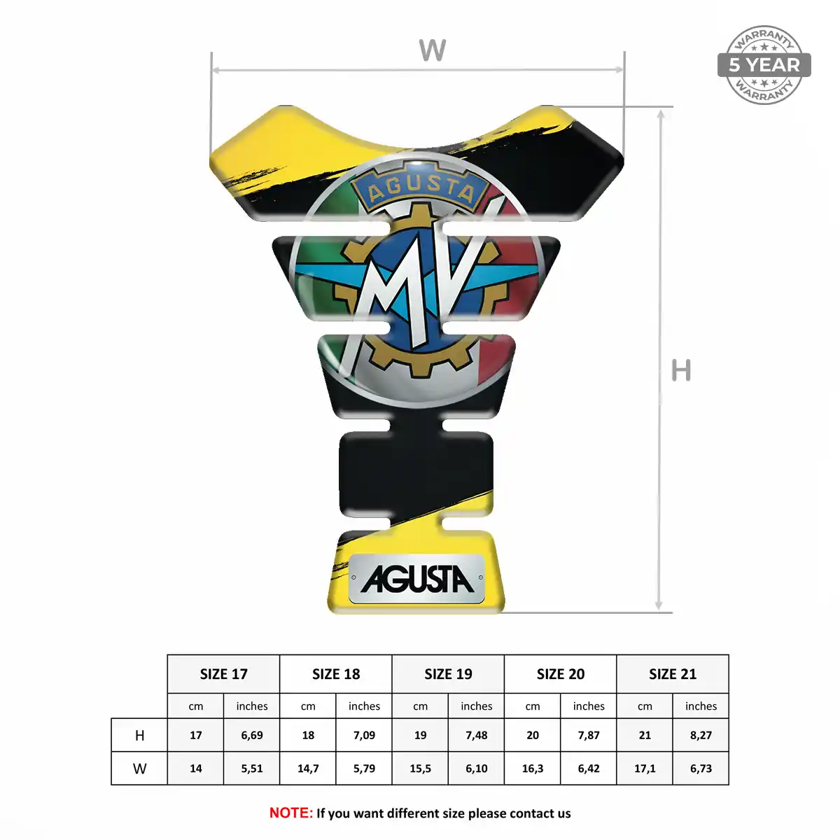 Agusta Tank Guard Pads Motorcycle Signature Grade