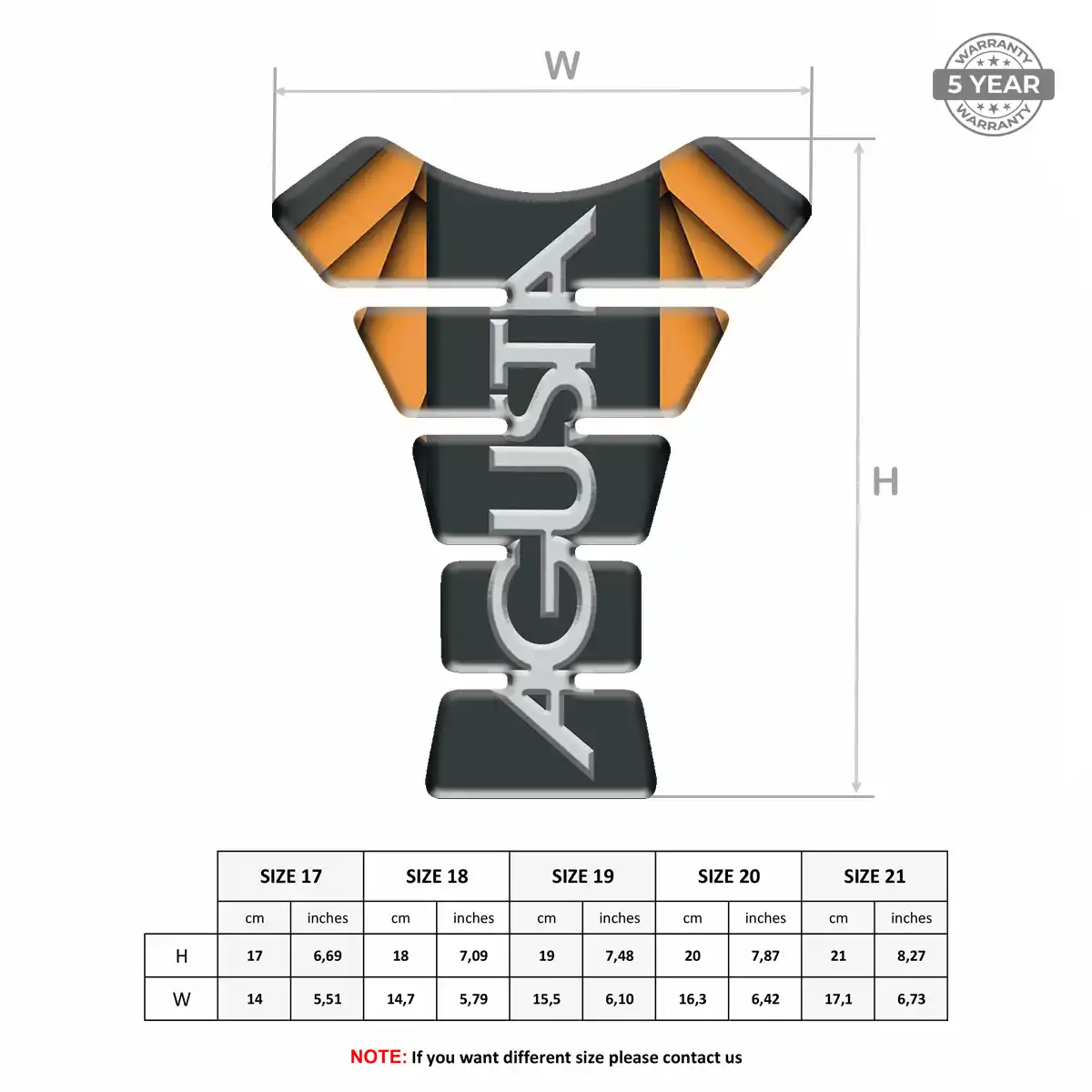 Agusta Tank Guard Protector Elite Finish
