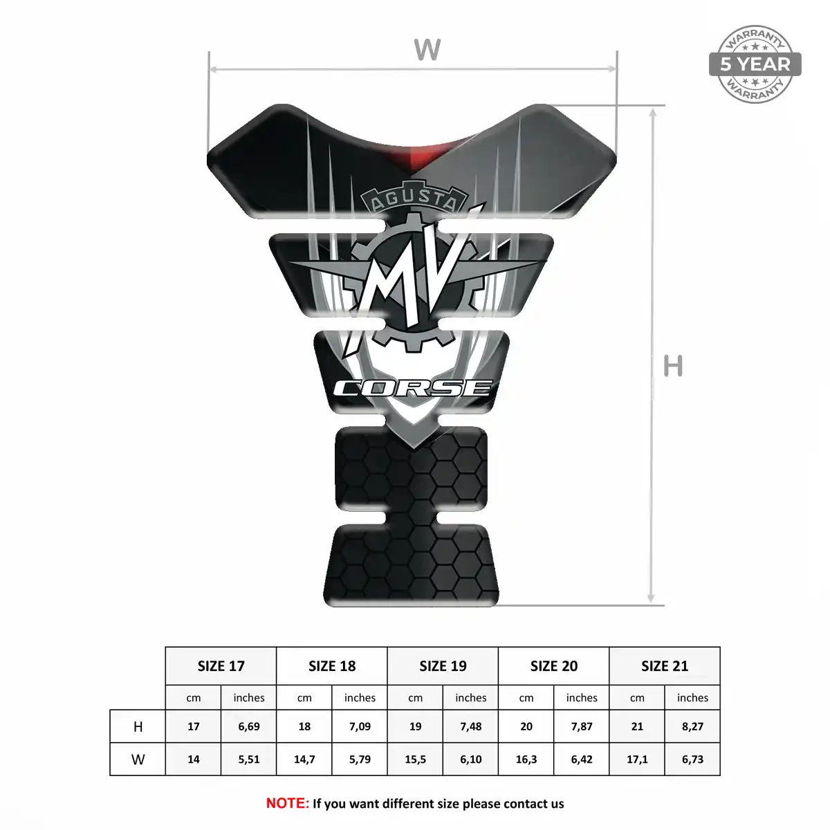 Agusta Tank Guard Protector Refined Design