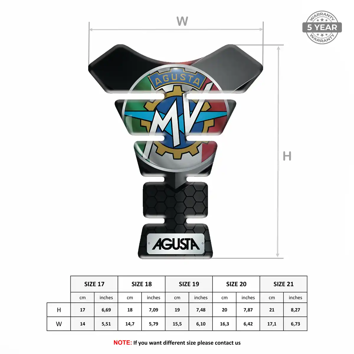 Agusta Tank Guards Motorbike Signature Grade