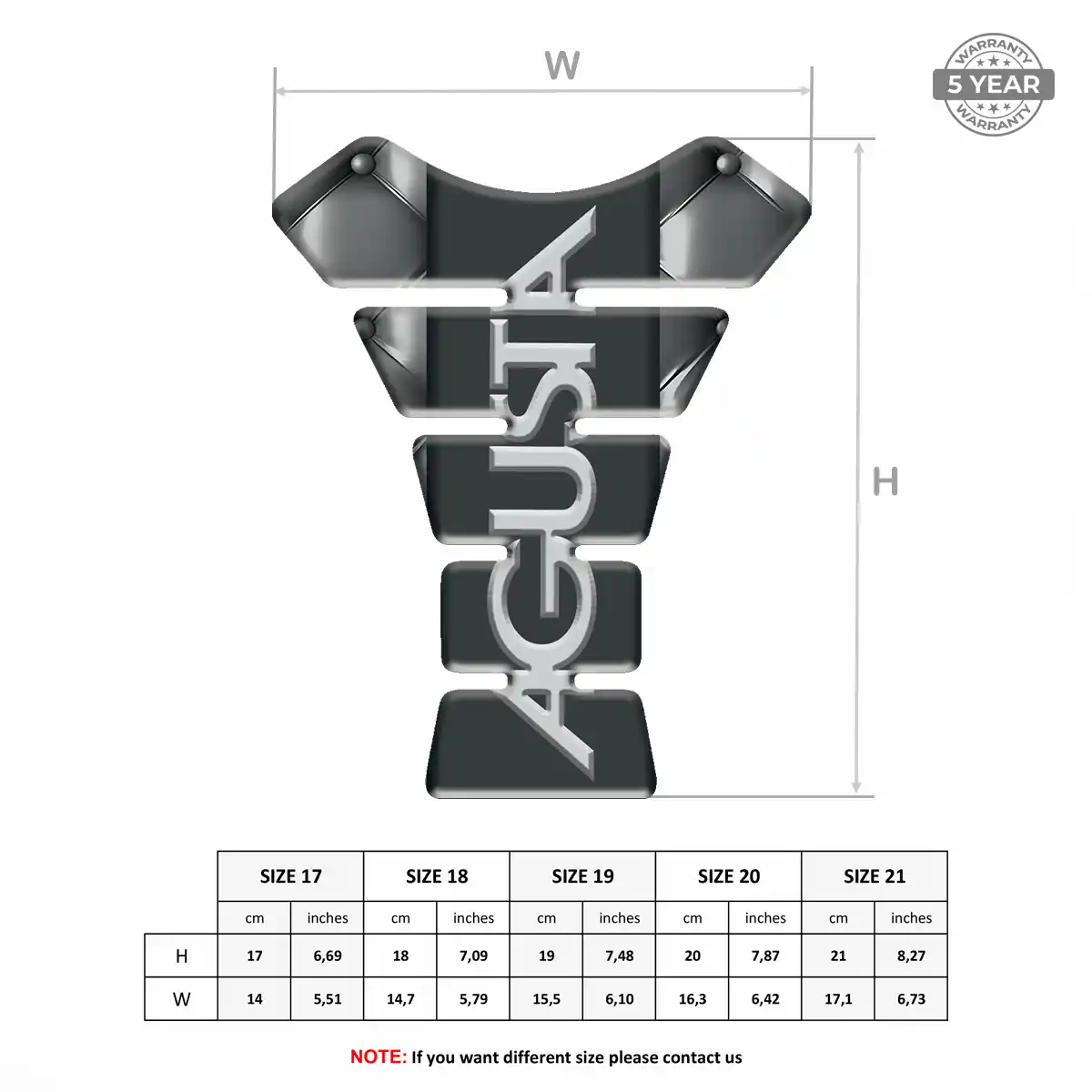 Agusta Tank Pad Elite Finish