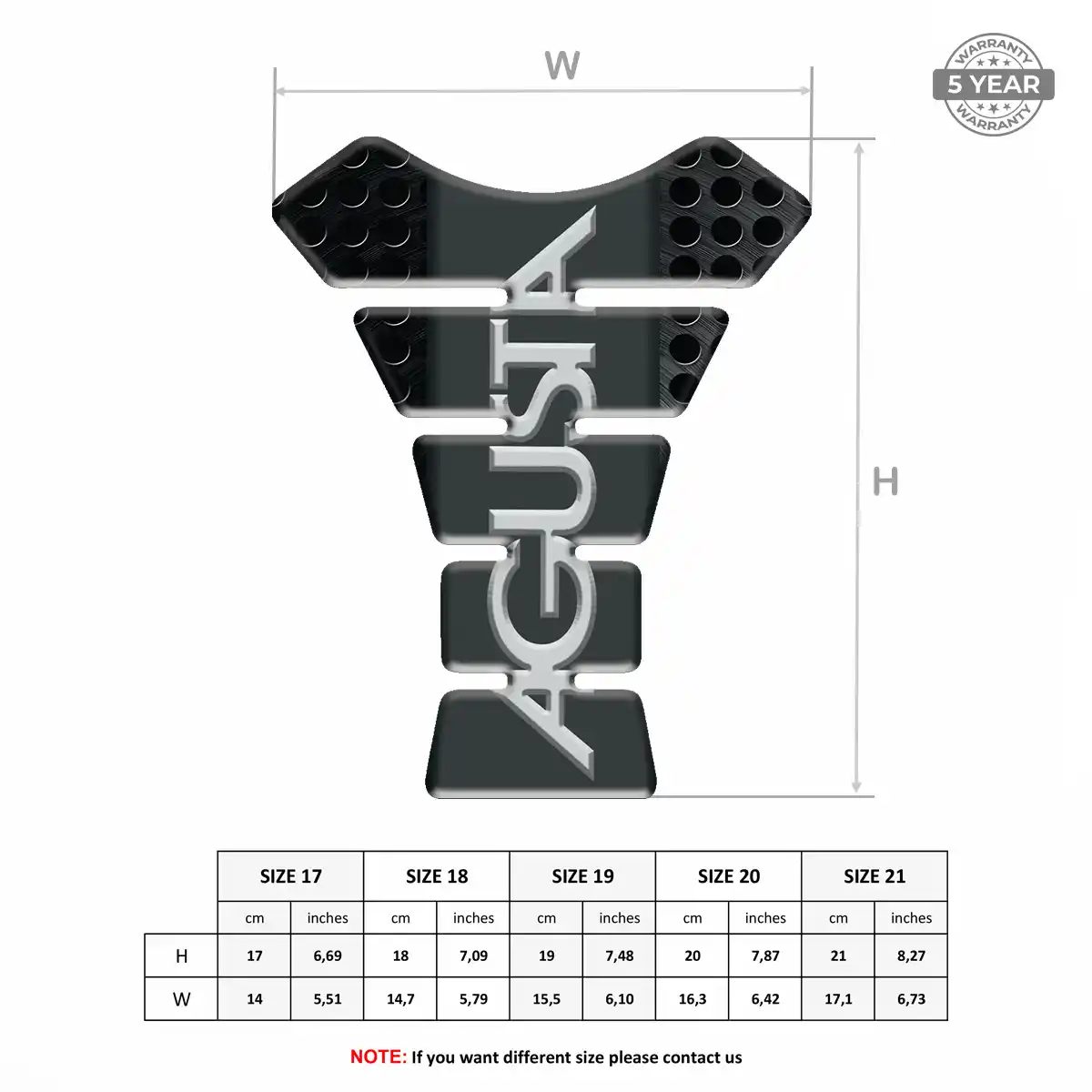Agusta Tank Pad Fuse Motorbike Prime Quality