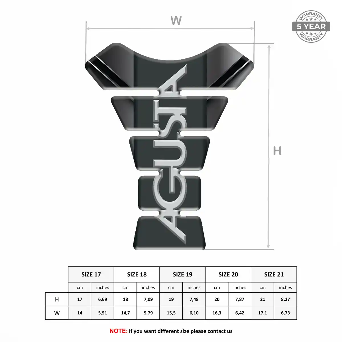 Agusta Tank Pad Guard Motorcycle Refined Design