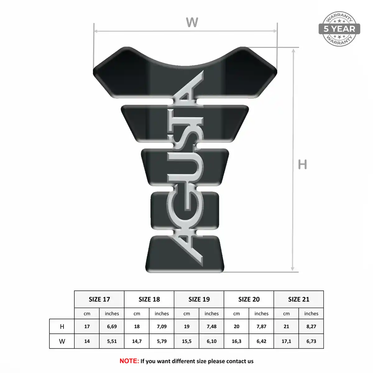 Agusta Tank Pad Guard Motorcycle Signature Grade