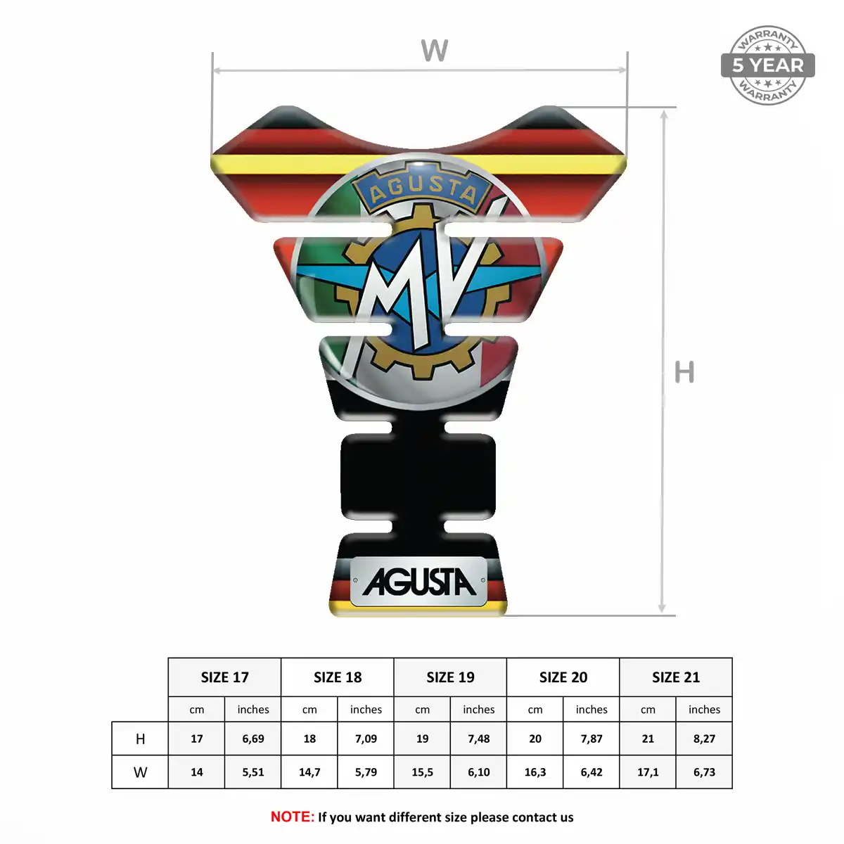Agusta Tank Pad Guard Prime Quality