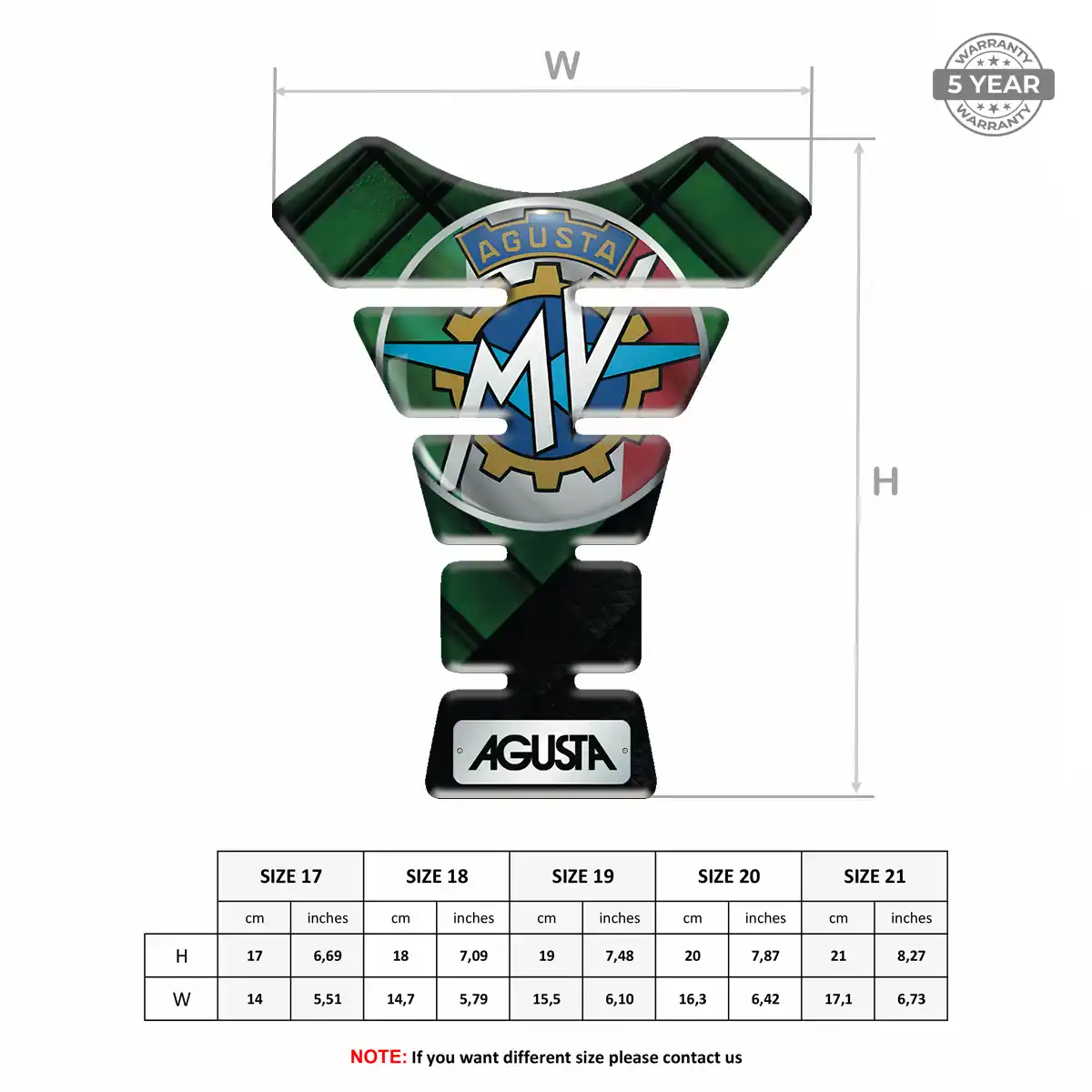 Agusta Tank Pad Guard Refined Design