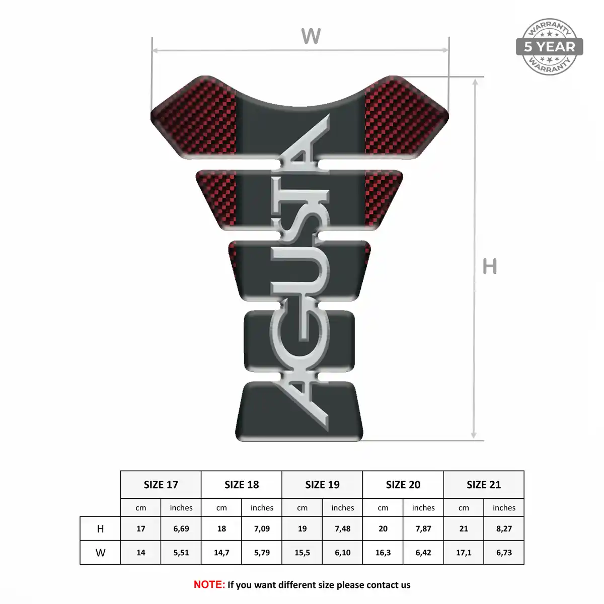 Agusta Tank Pad Motorbike Prime Quality