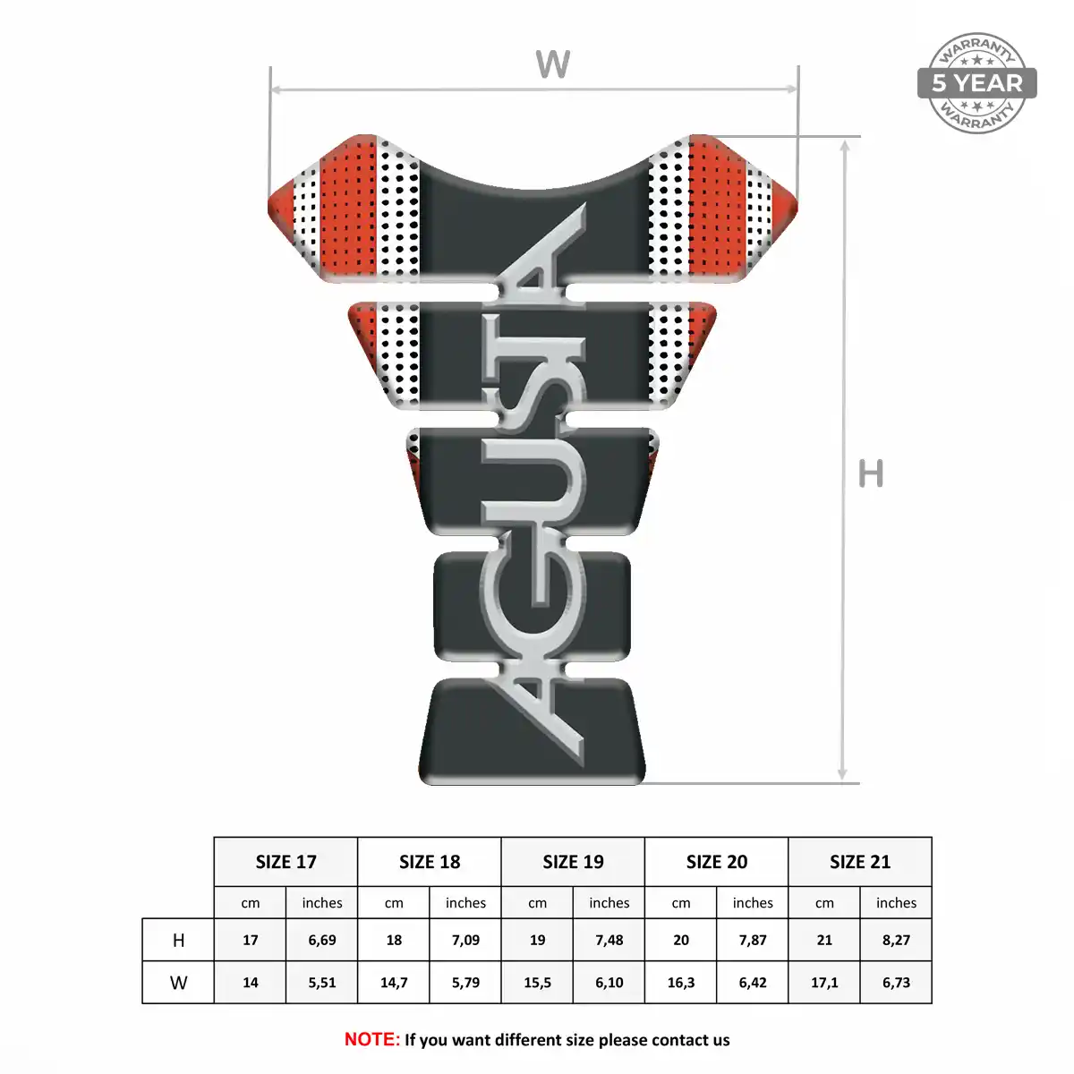 Agusta Tank Pad Motorbike Signature Grade