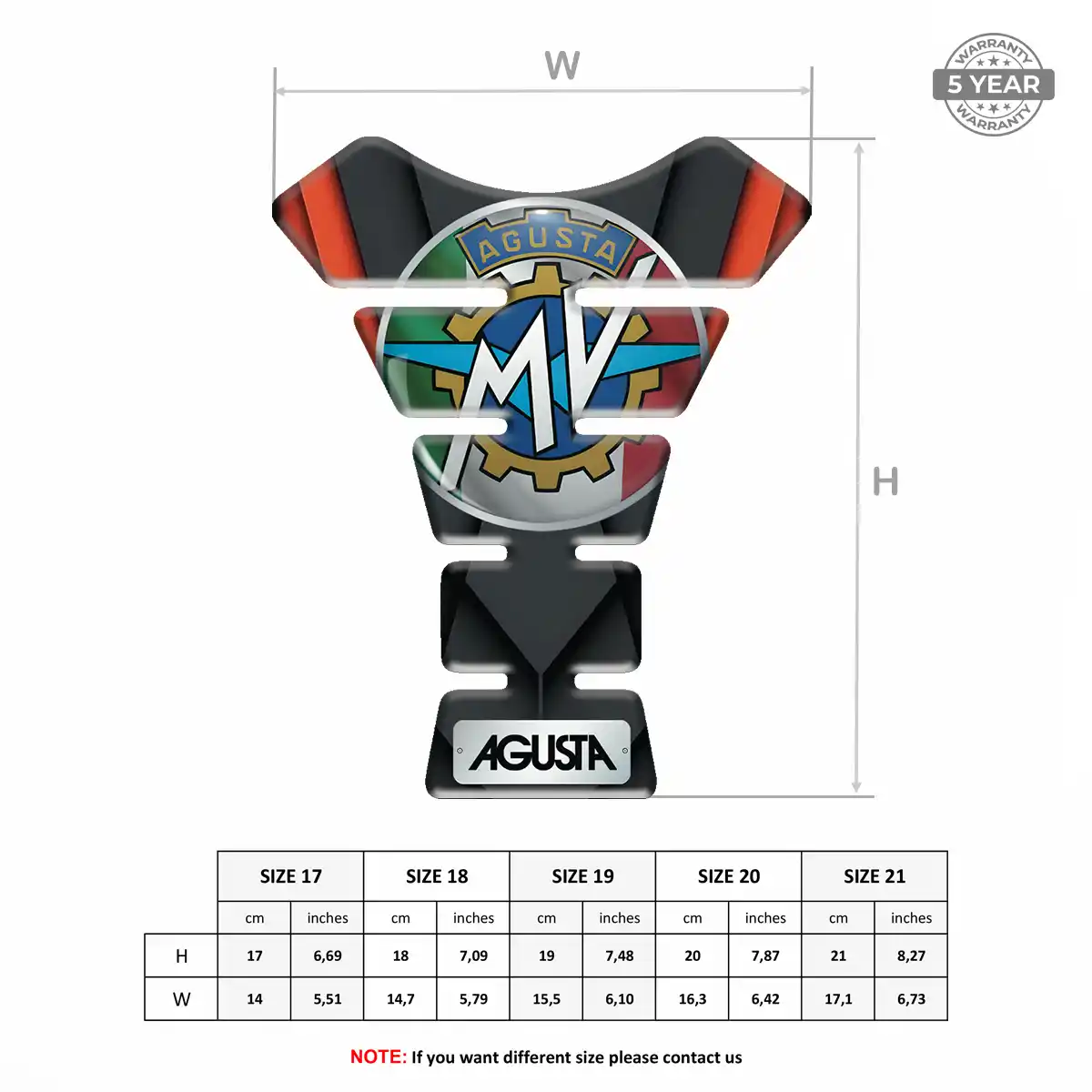 Agusta Tank Pad Motorcycle Prime Quality