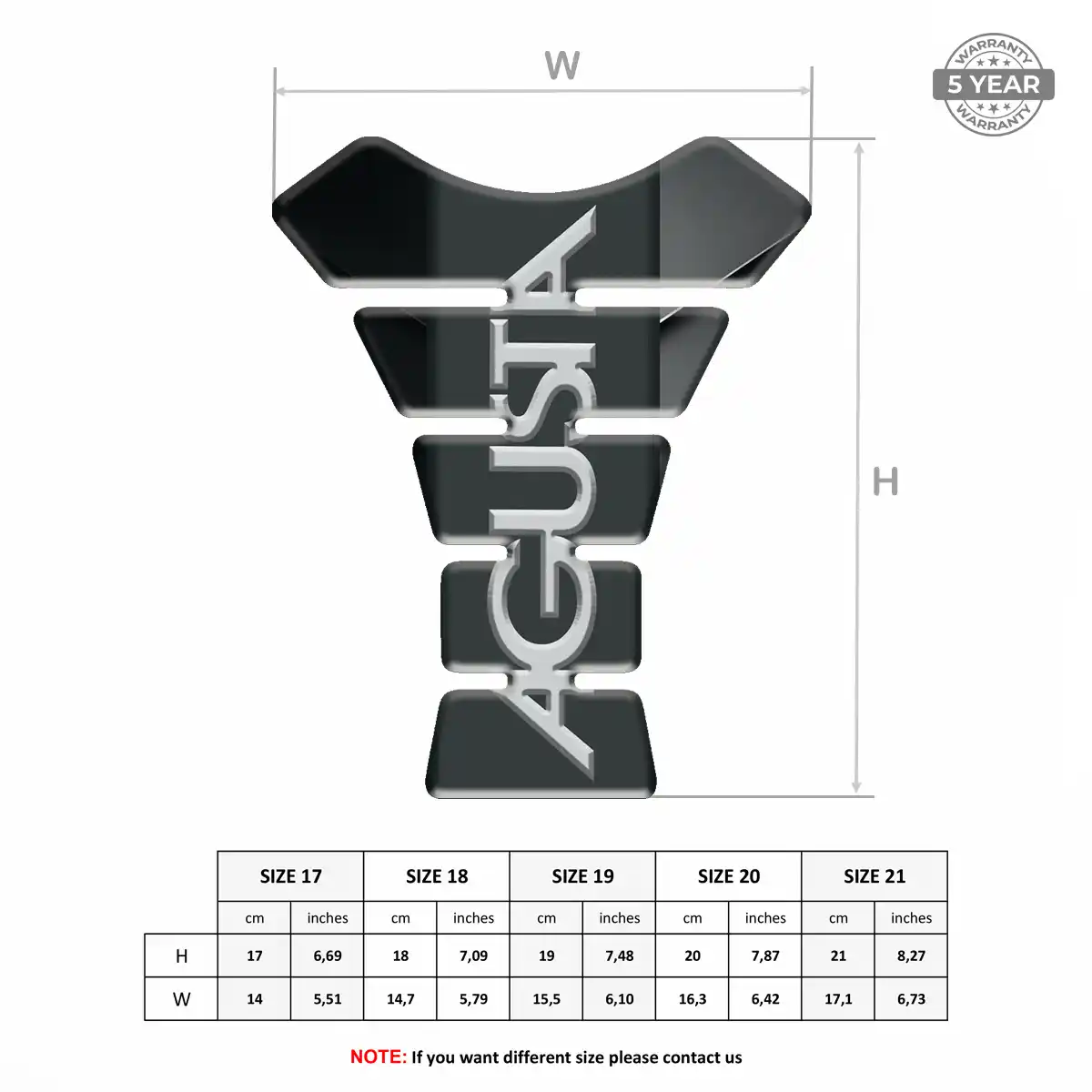 Agusta Tank Pad Protector Superior Craft