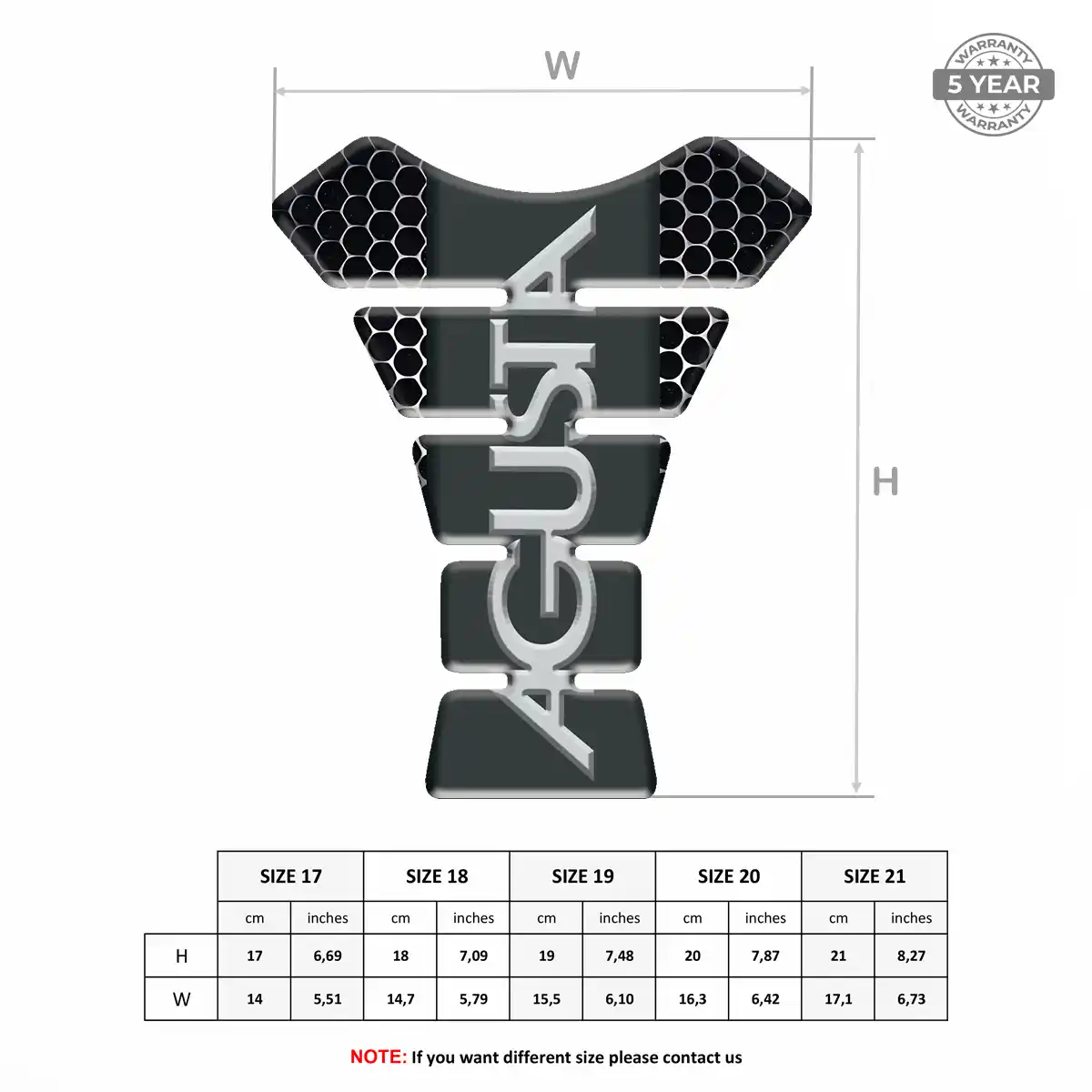 Agusta Tank Pads Fuse Elite Finish