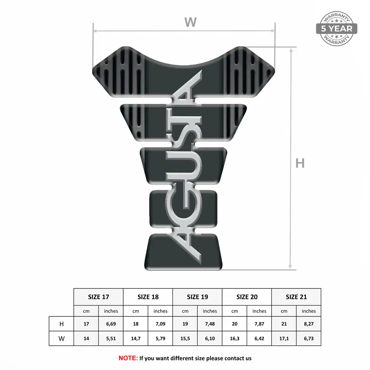 Agusta Tank Pads Guards Motorbike Elite Finish