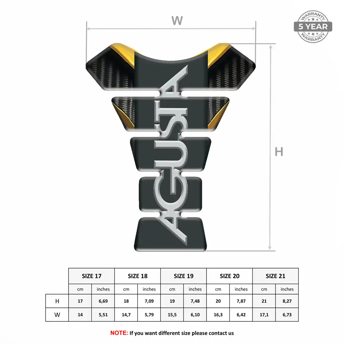 Agusta Tank Pads Guards Motorbike Superior Craft
