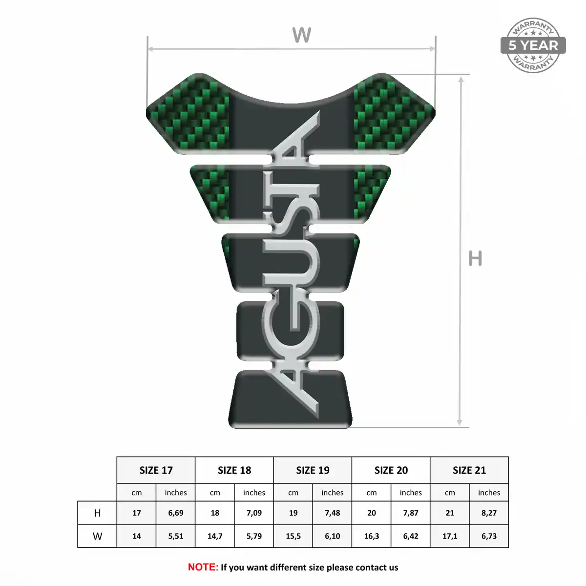 Agusta Tank Pads Guards Motorcycle Elite Finish