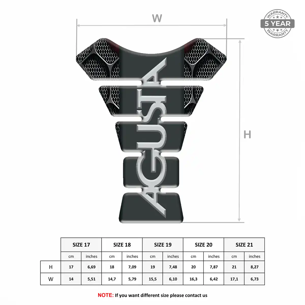 Agusta Tank Pads Guards Motorcycle Superior Craft