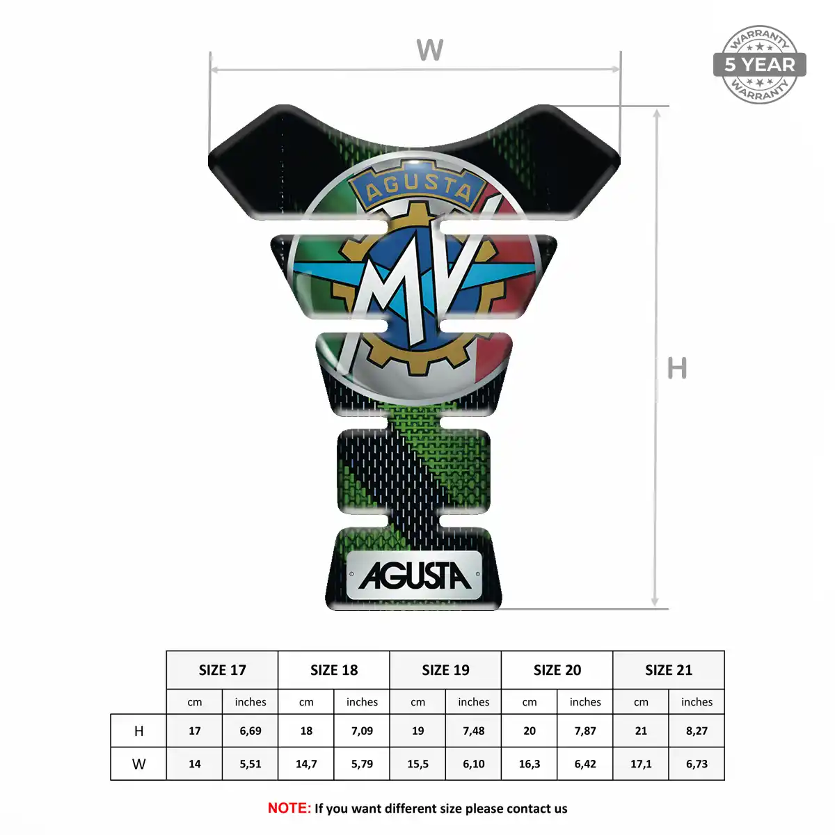 Agusta Tank Pads Guards Signature Grade