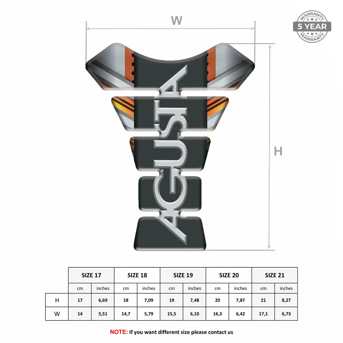 Agusta Tank Pads Motorbike Superior Craft