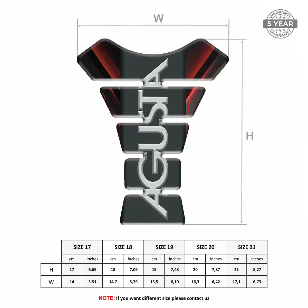 Agusta Tank Pads Motorcycle Refined Design