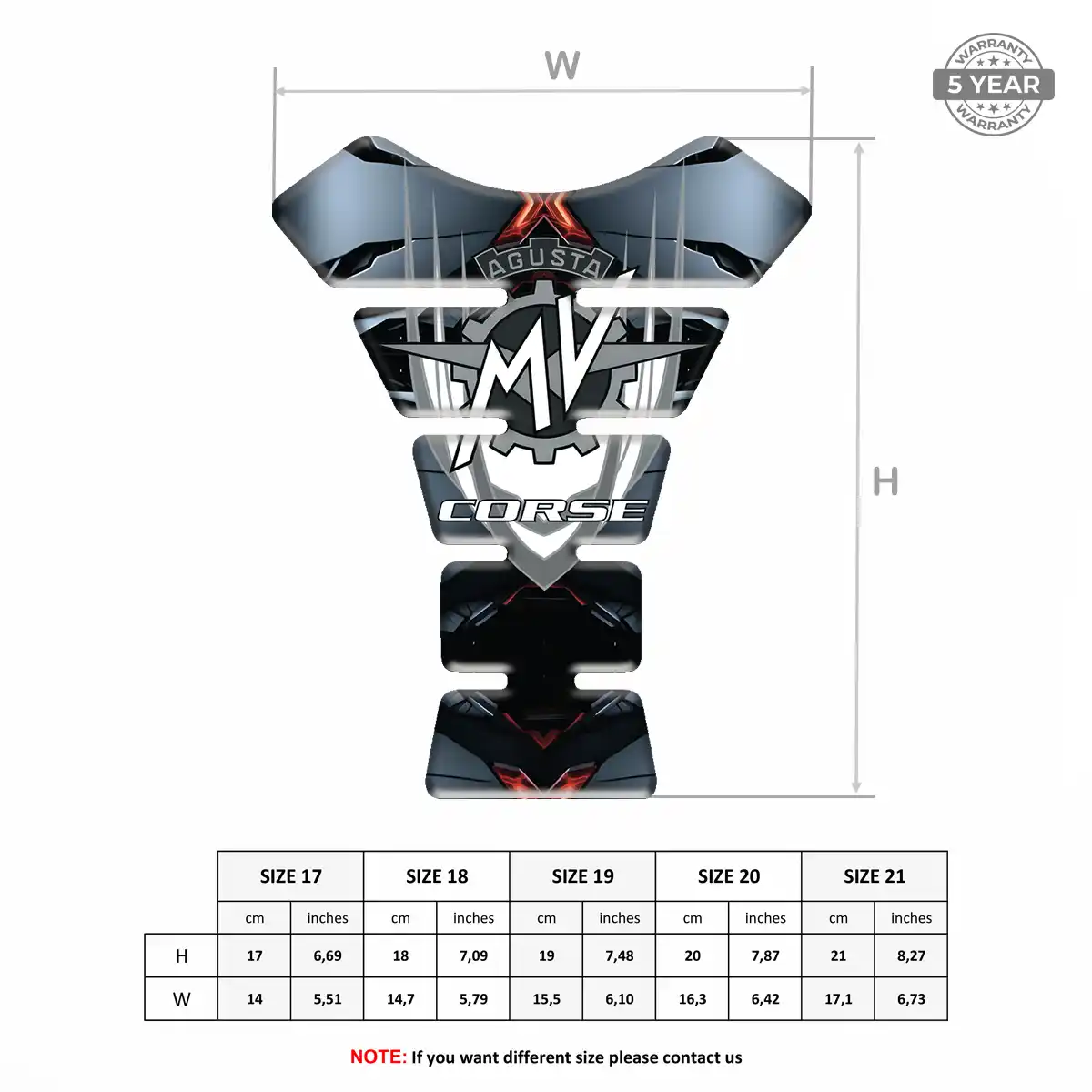 Agusta Tank Pads Motorcycle Sleek Style