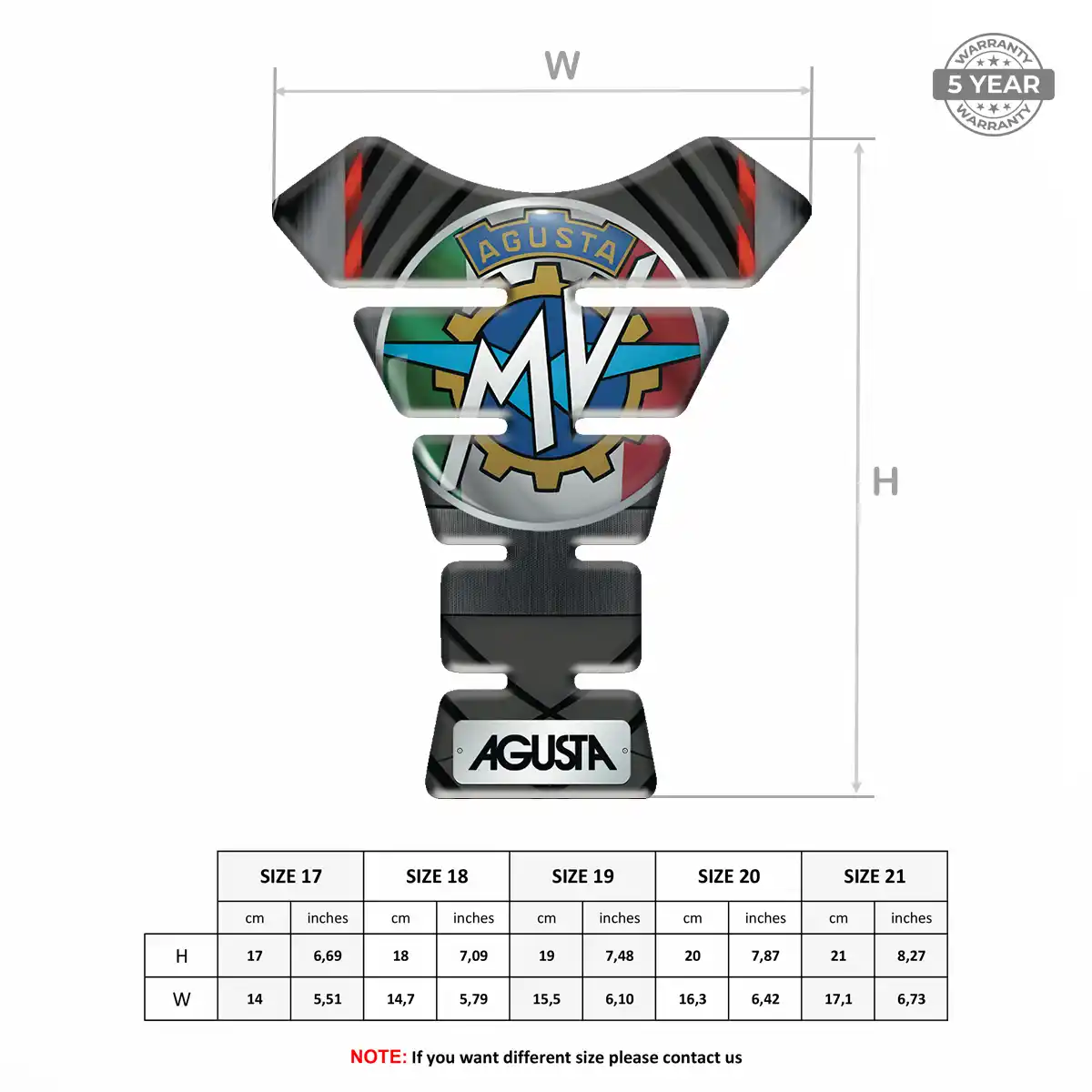 Agusta Tank Pads Protector Motorbike Refined Design