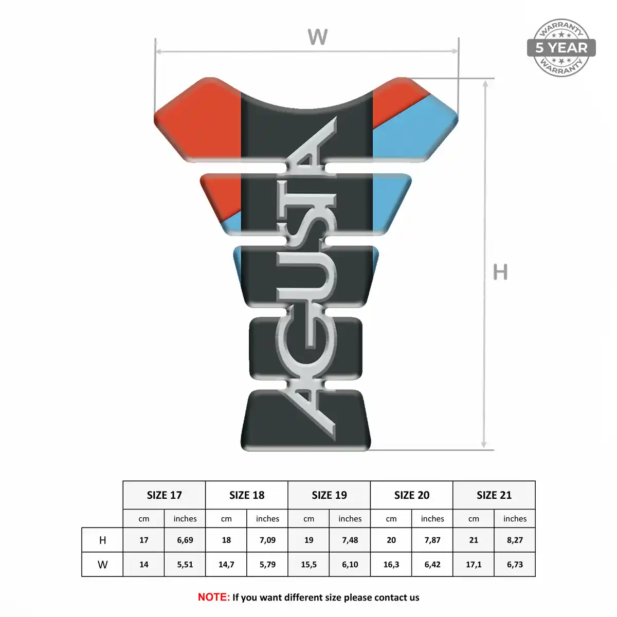 Agusta Tank Pads Protector Motorcycle Refined Design