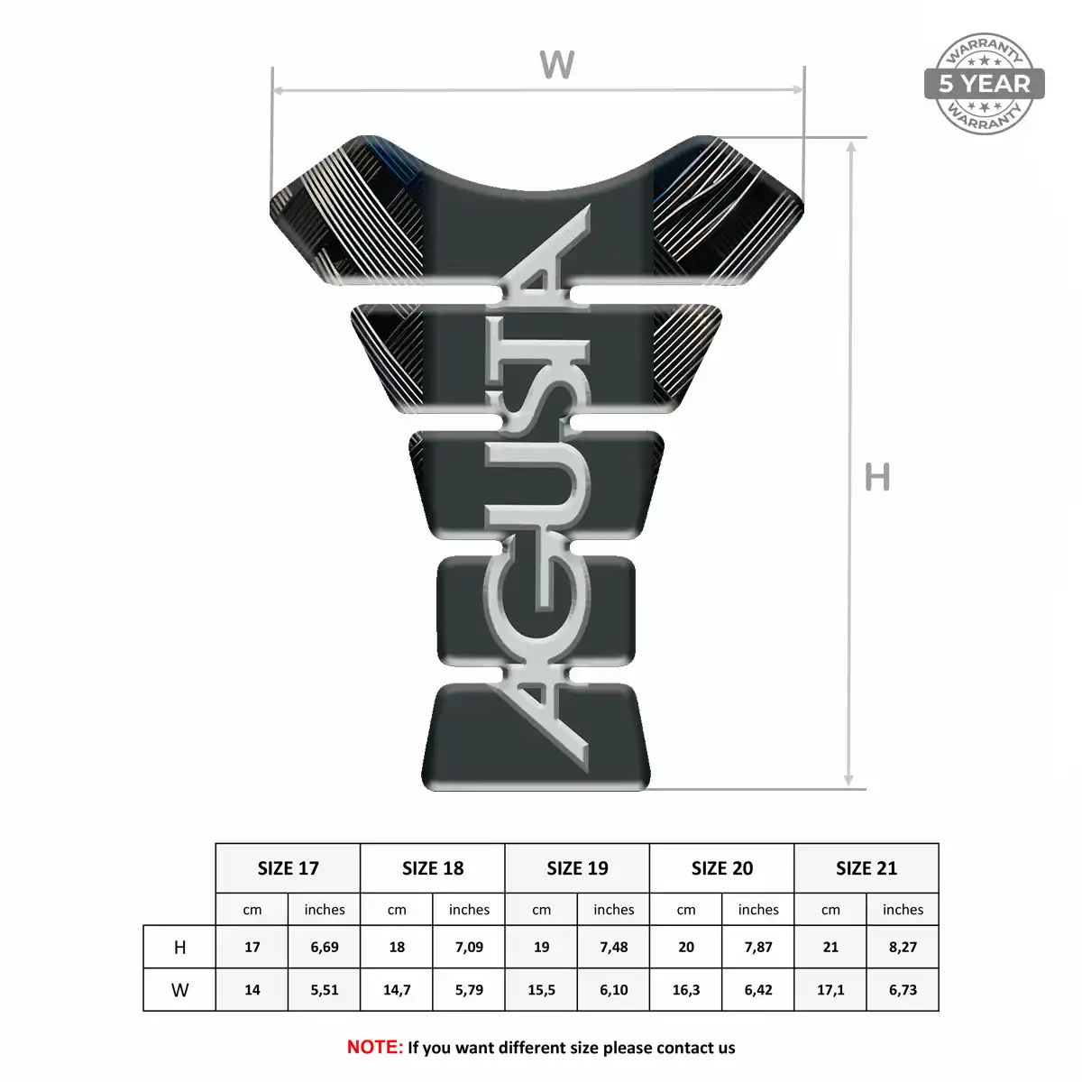 Agusta Tank Pads Protector Prime Quality