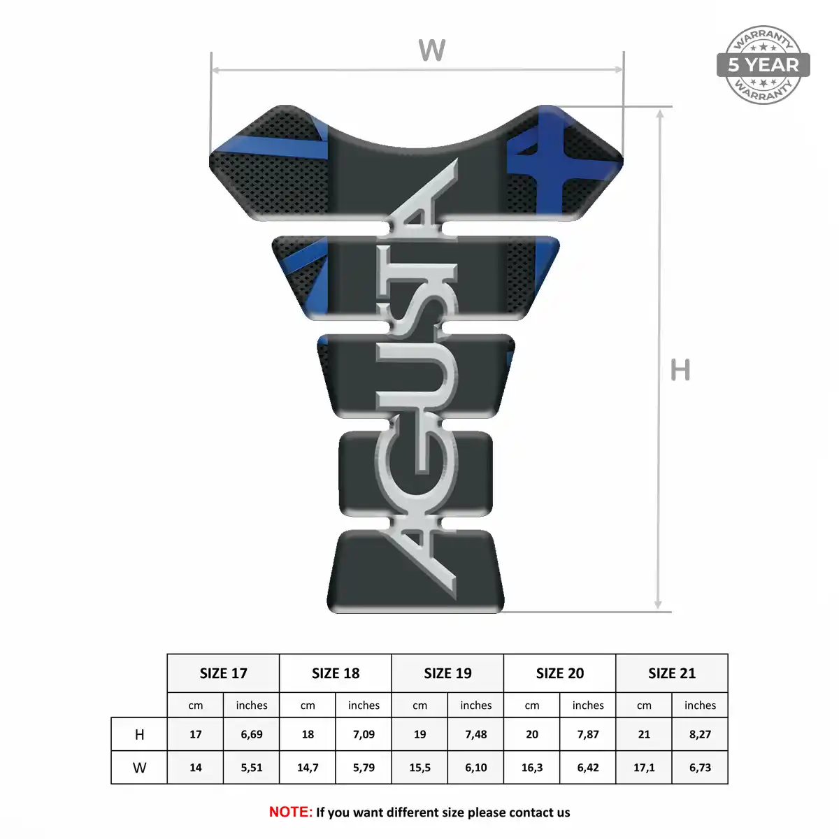 Agusta Tank Protector Fuse Motorcycle Elite Finish
