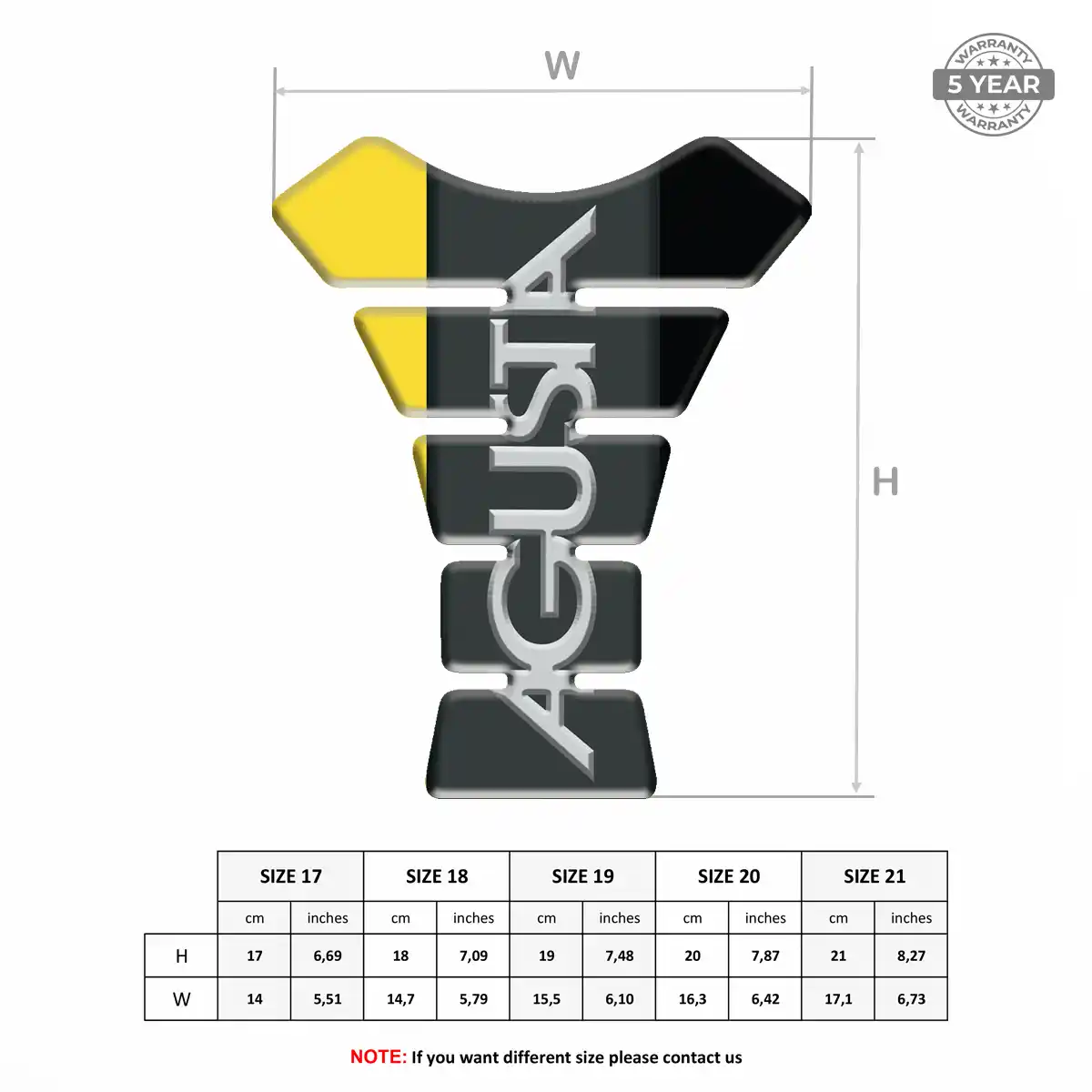 Agusta Tank Protector Fuse Motorcycle Prime Quality