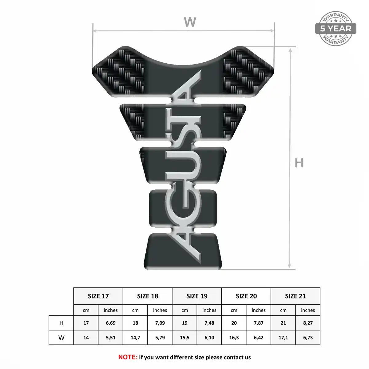 Agusta Tank Protector Fuse Motorcycle Signature Grade