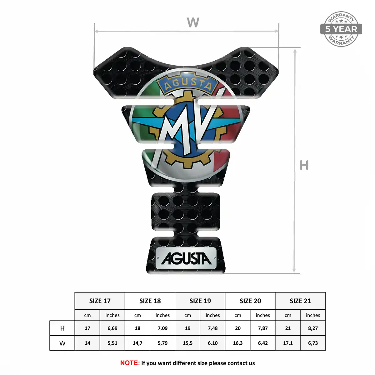 Agusta Tank Protector Guard Elite Finish