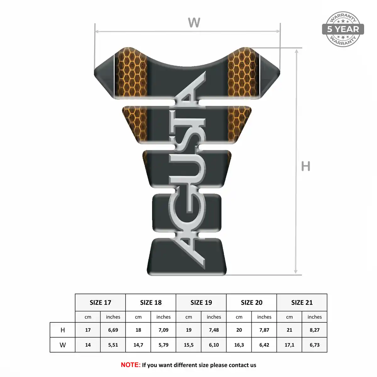 Agusta Tank Protector Guard Motorbike Prime Quality