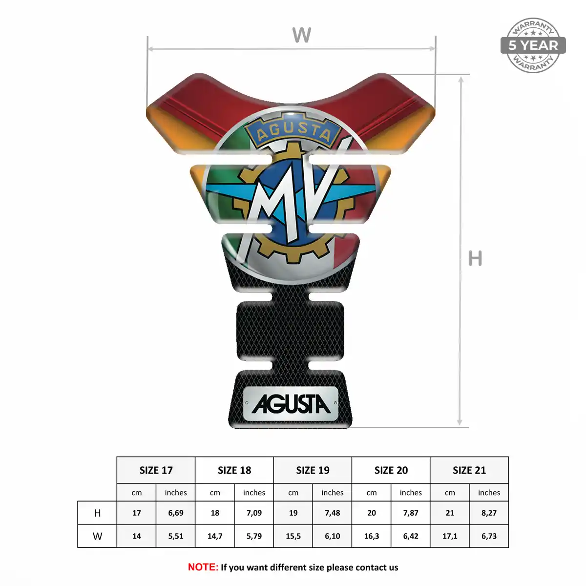 Agusta Tank Protector Guard Motorbike Refined Design