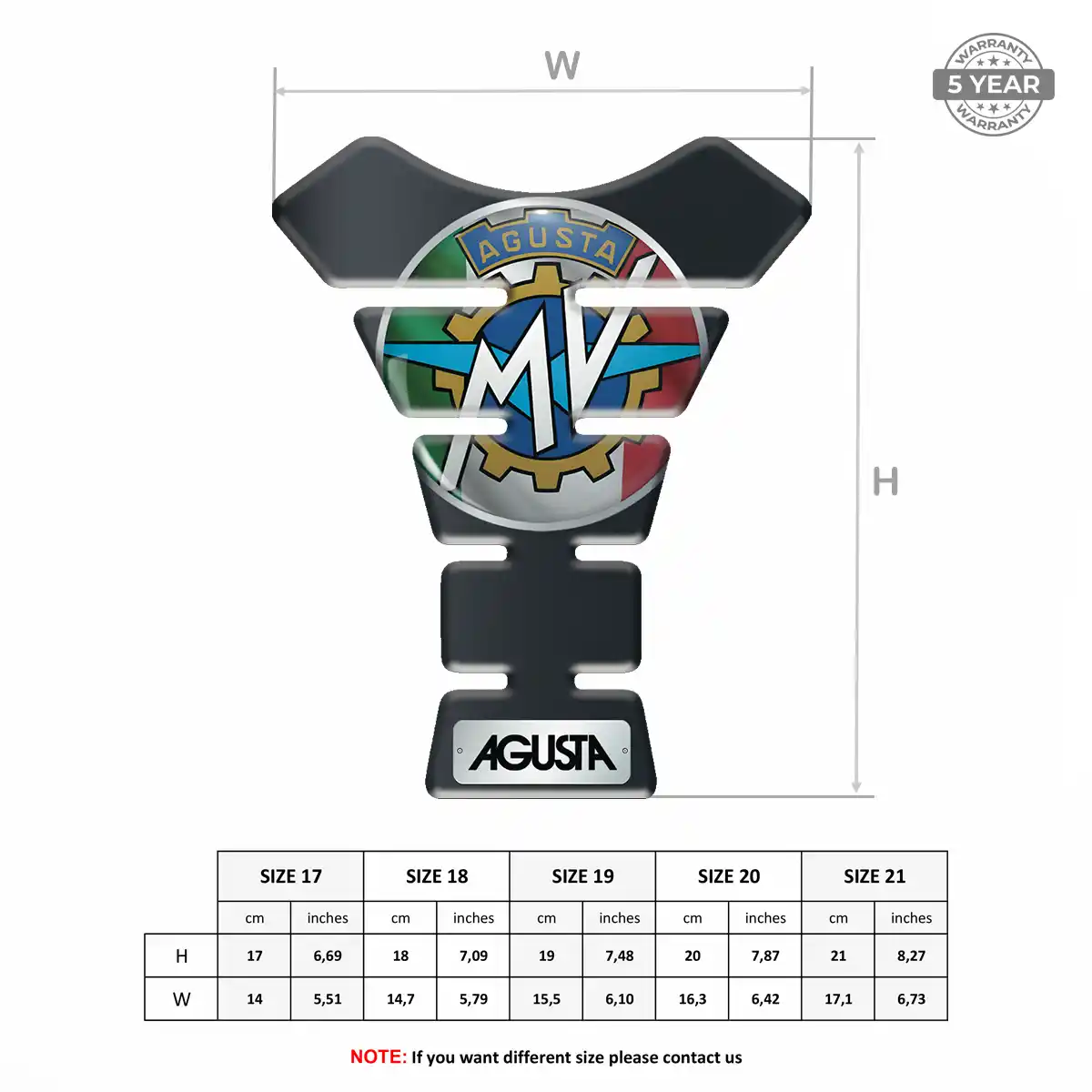 Agusta Tank Protector Guard Motorcycle Prime Quality