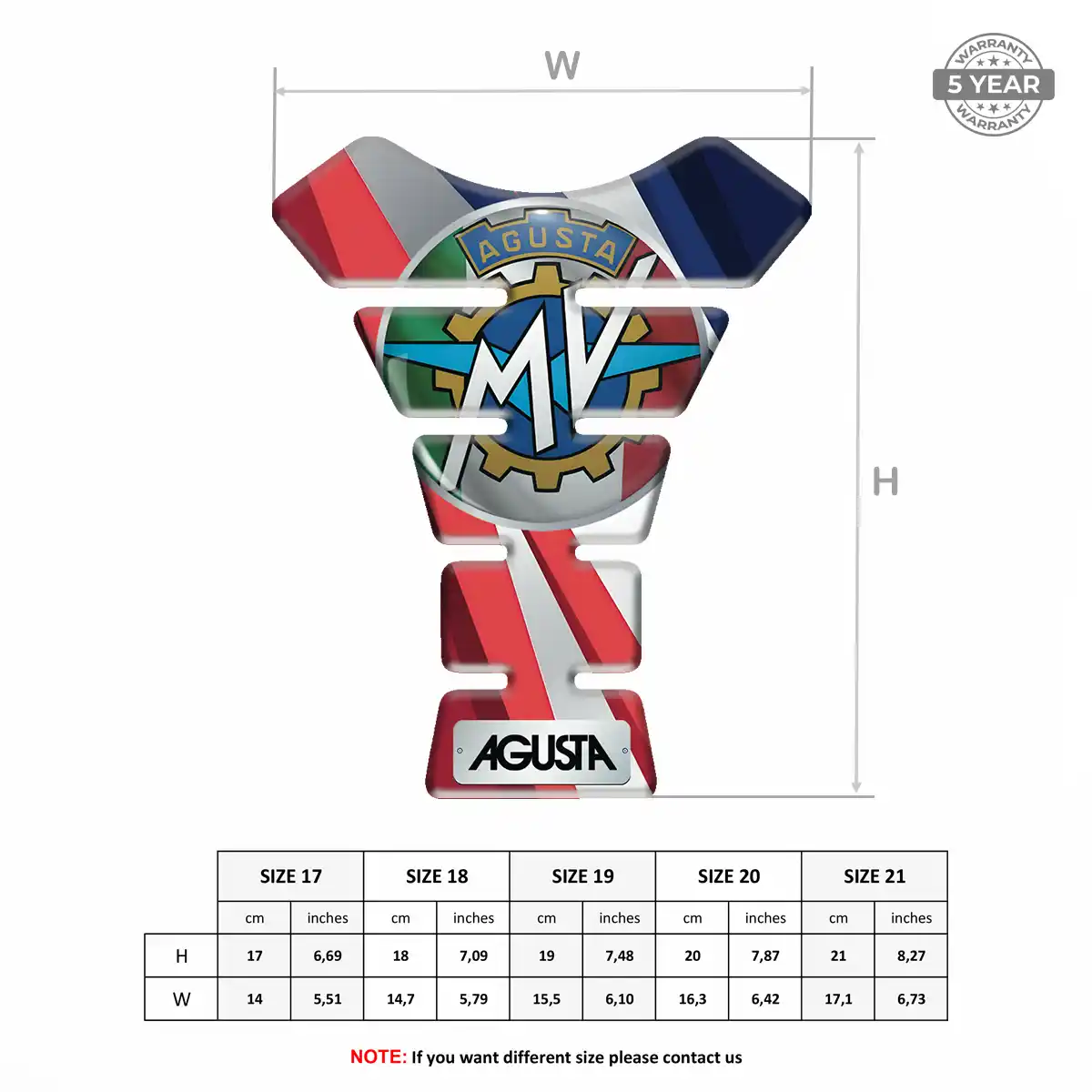 Agusta Tank Protector Guards Motorbike Signature Grade