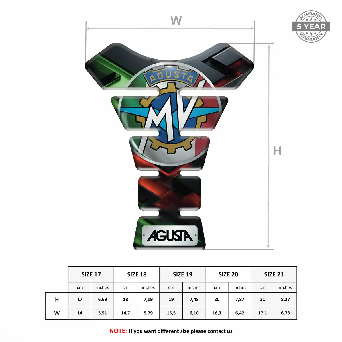 Agusta Tank Protector Guards Sleek Style