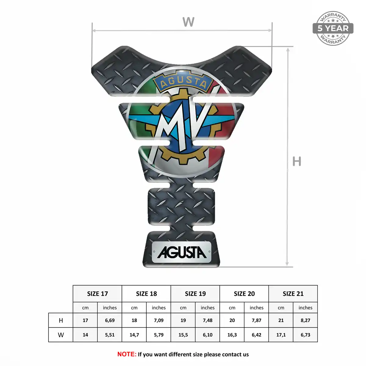 Agusta Tank Protector Motorbike Signature Grade