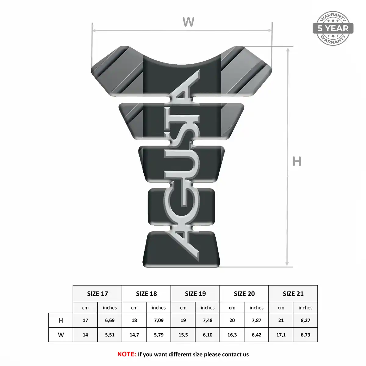 Agusta Tank Protector Pad Elite Finish