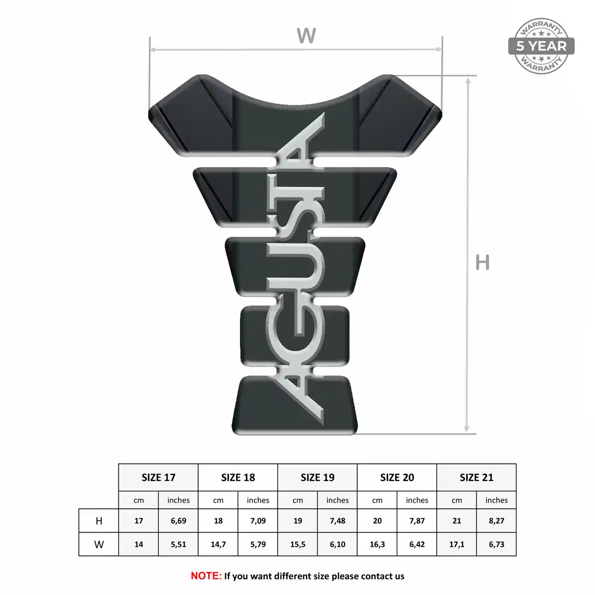 Agusta Tank Protector Pad Motorbike Signature Grade