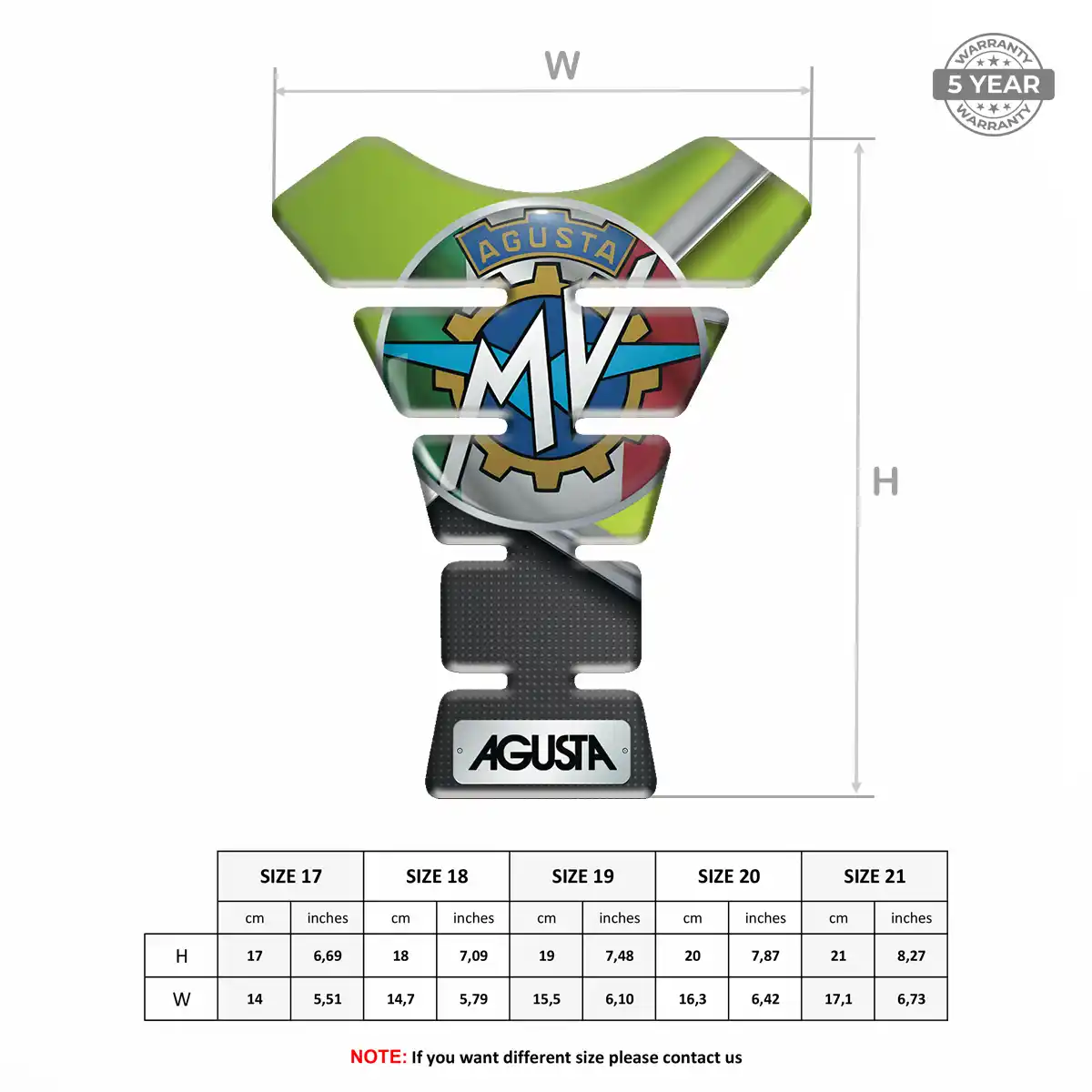 Agusta Tank Protector Pad Motorcycle Superior Craft