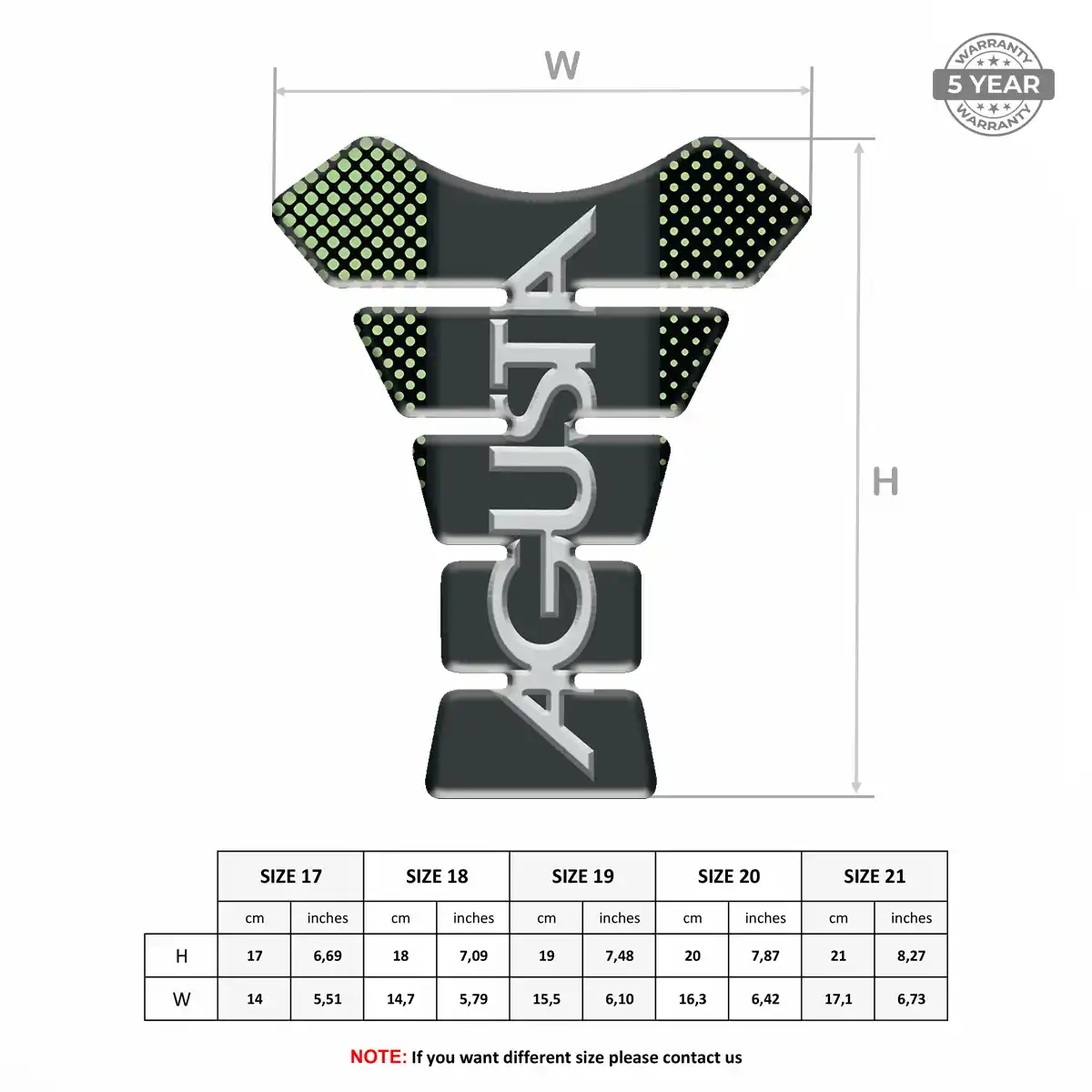 Agusta Tank Protector Pad Sleek Style