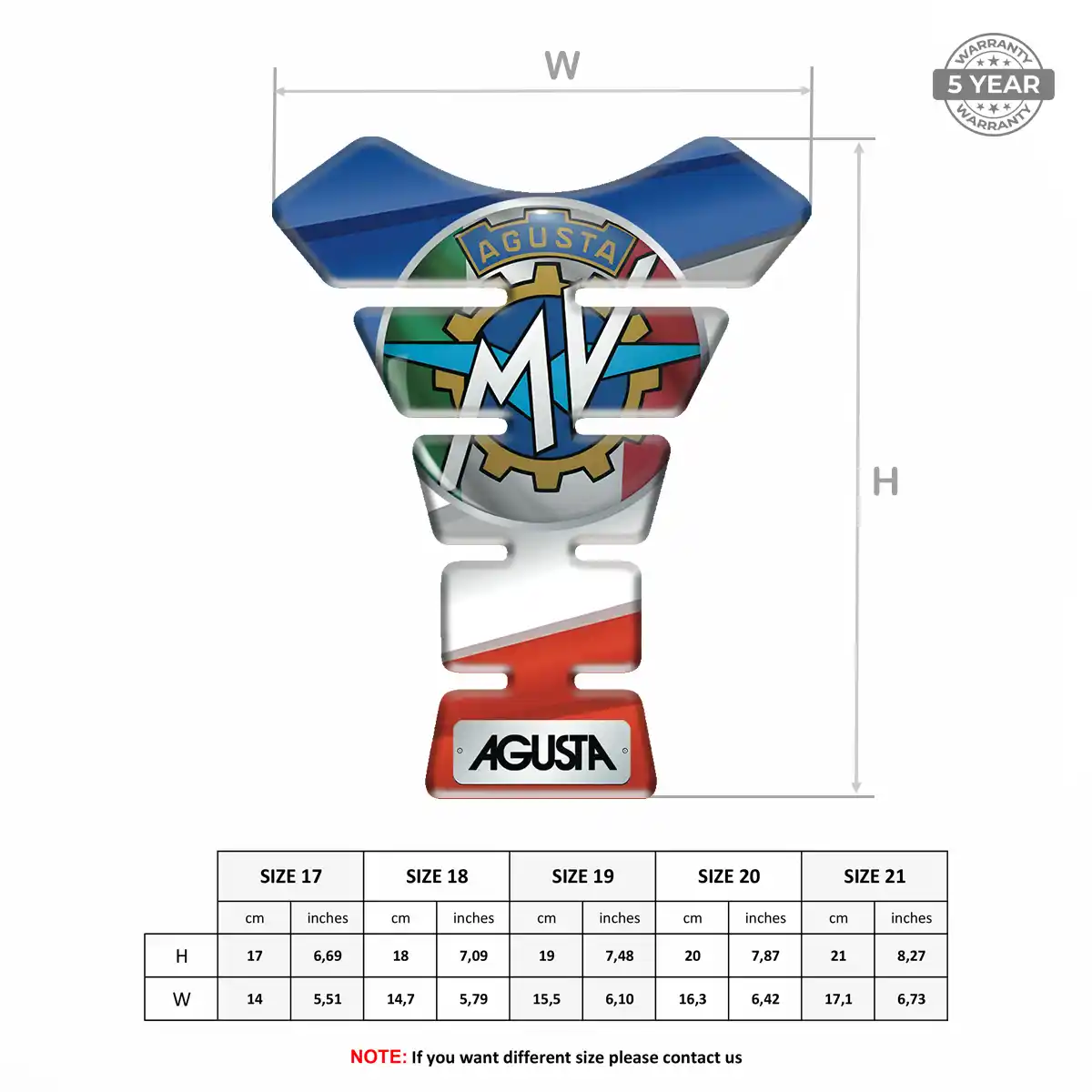 Agusta Tank Protector Pads Motorcycle Prime Quality