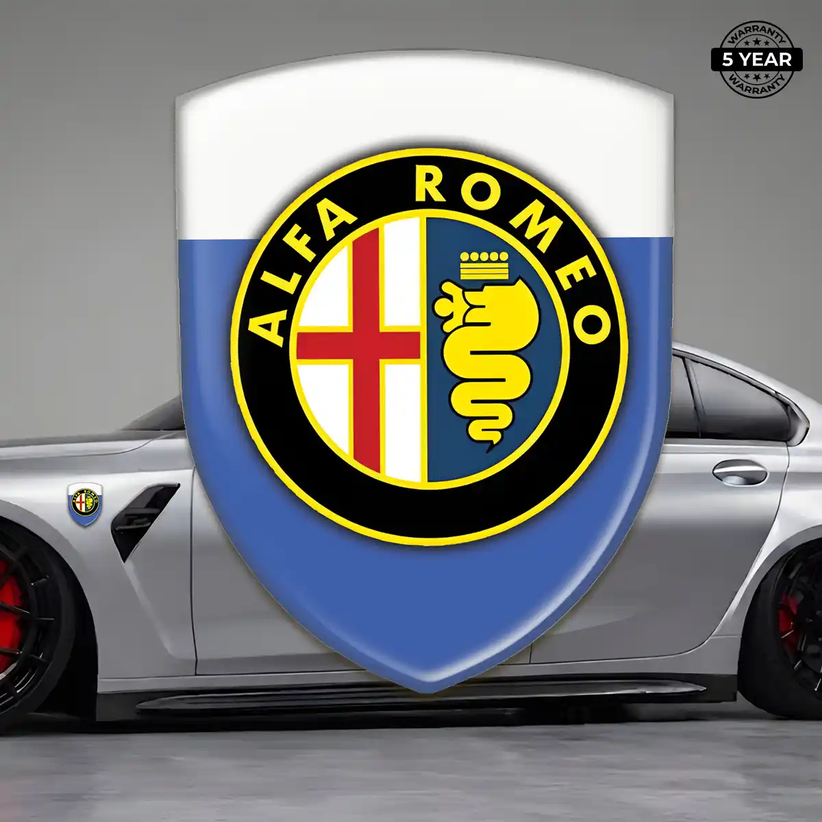 Alfa Romeo 3D Badge Sticker Deluxe Edition