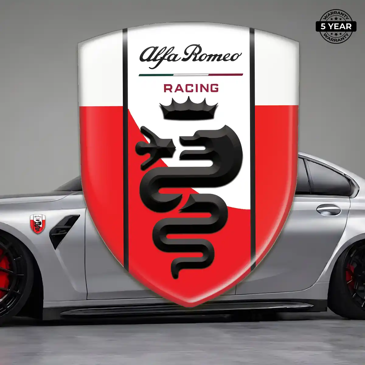 Alfa Romeo 3D Badge Sticker Elite Finish